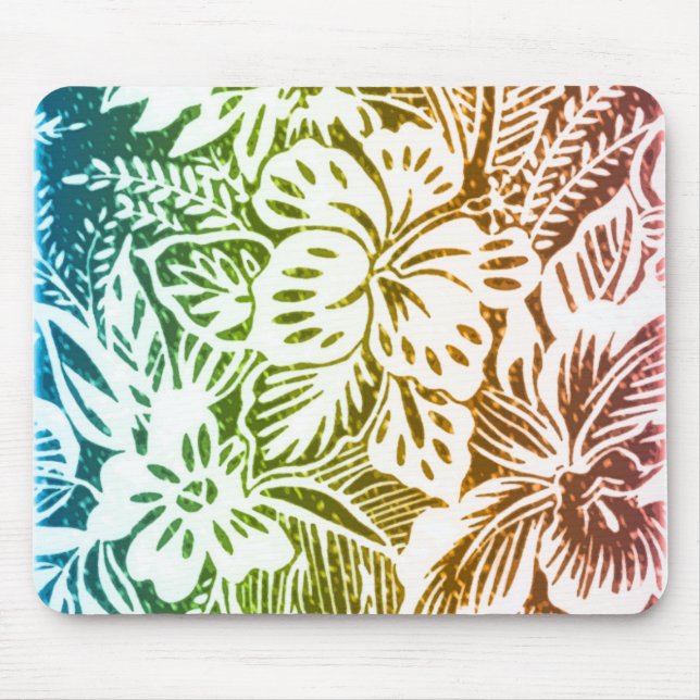 Mousepad Hibiscus do arco-íris (Frente)