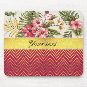 Mousepad Hibiscus personalizado bonito e vigas