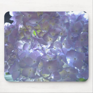 Mousepad Hídrangas florais roxas púrpuras, leves e Elegante