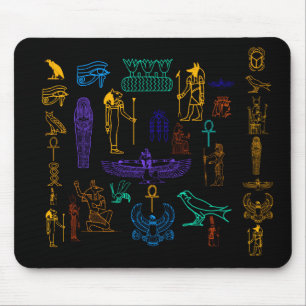 Mousepad Hieróglifos e Símbolos Antigos do Egito