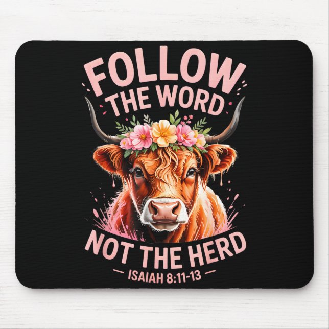 Mousepad Highland Cow Christian  (Frente)