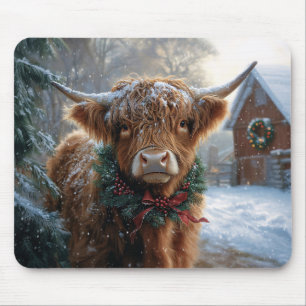Mousepad Highland Cow Rustic Barnyard Natal