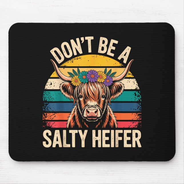 Mousepad Highland Cow Shirt Funny Men Women  (Frente)