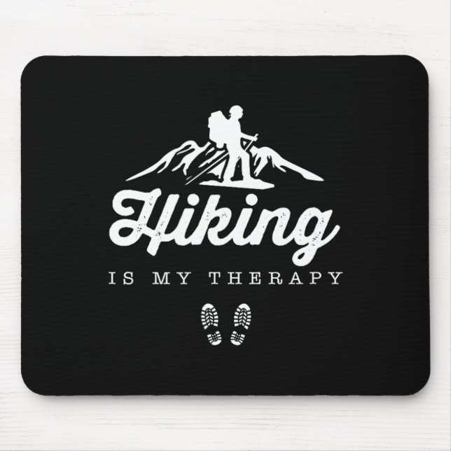 Mousepad Hiking By Design Tee Company Uni-adults Hiking Is  (Frente)