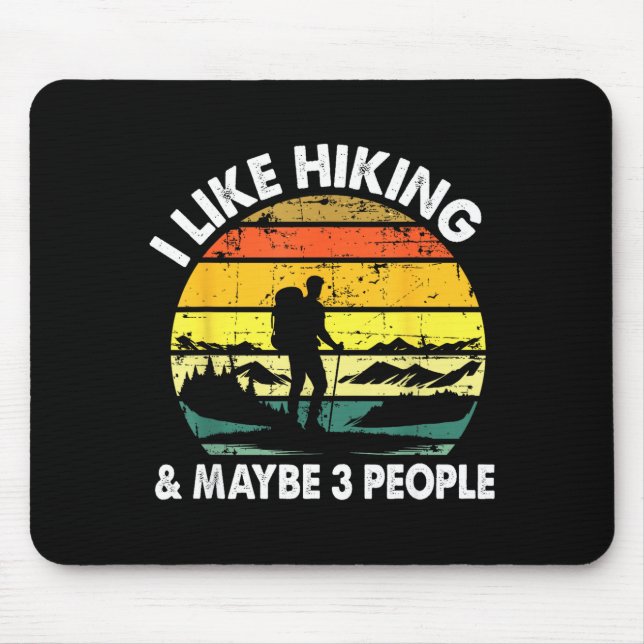 Mousepad Hiking Tee For Men Women Outdoorsy Hiker Hiking  (Frente)