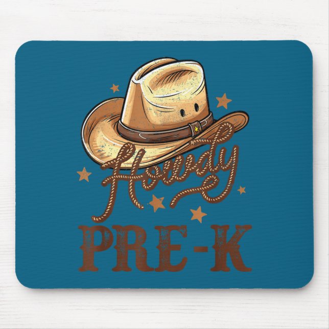Mousepad Hilarious Pre K Country Howdy K Pre Western Rodeo  (Frente)