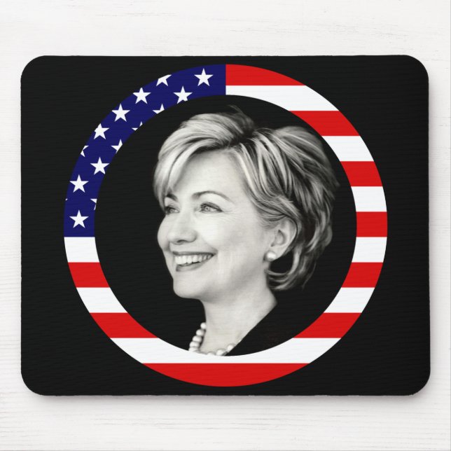 Mousepad hillary clinton. nós bandeira. pitoresco (Frente)