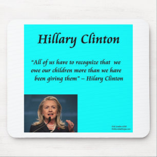 Mousepad Hillary Crianças "Para as Crianças" Citação