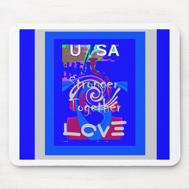 Mousepad Hillary USA presidente Fortalece espírito junto (Frente)