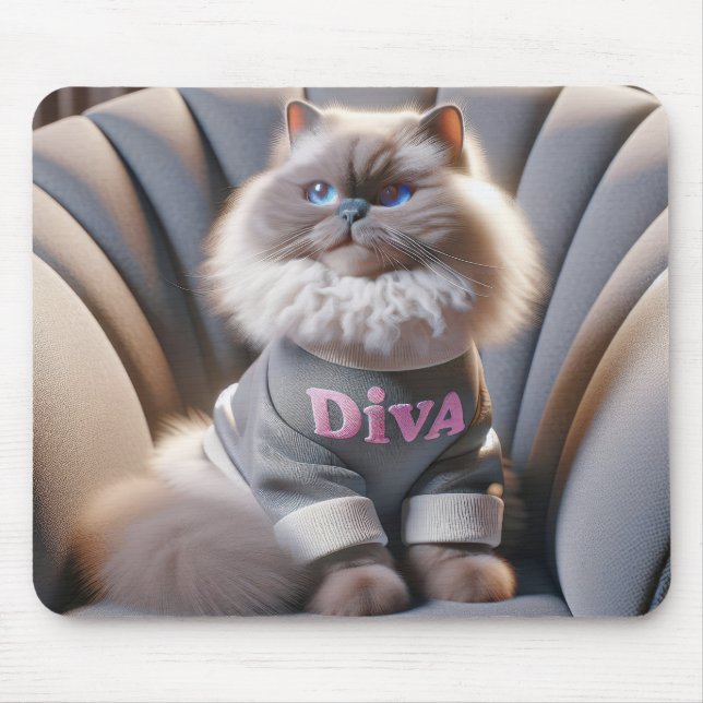 Mousepad Himalayan Diva Cat (Frente)