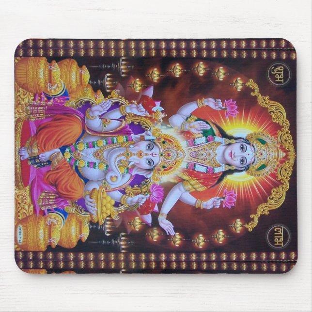 Mousepad hindus colorido do ganesh do saraswati (Frente)
