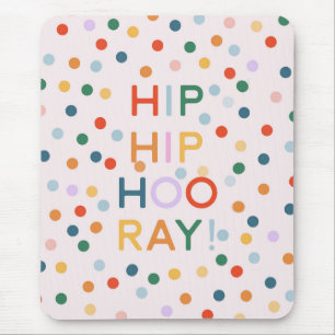 Mousepad Hip Hip Hooray Festa de aniversário Congrats