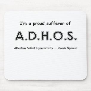 Mousepad Hiperactividade do deficit de atenção…. esquil