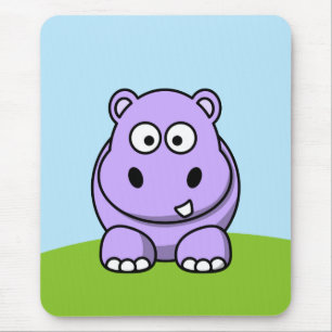 Mousepad Hipopótamo bonito da lavanda