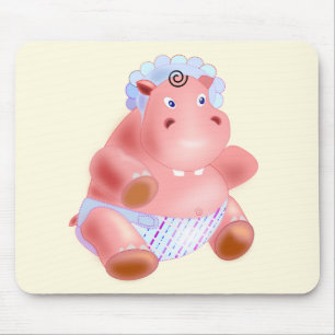 Mousepad Hipopótamo feliz do bebê