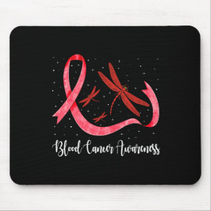 Mousepad Hippie Dragonfly Vermelha Fita Cancer Sanguínea Se