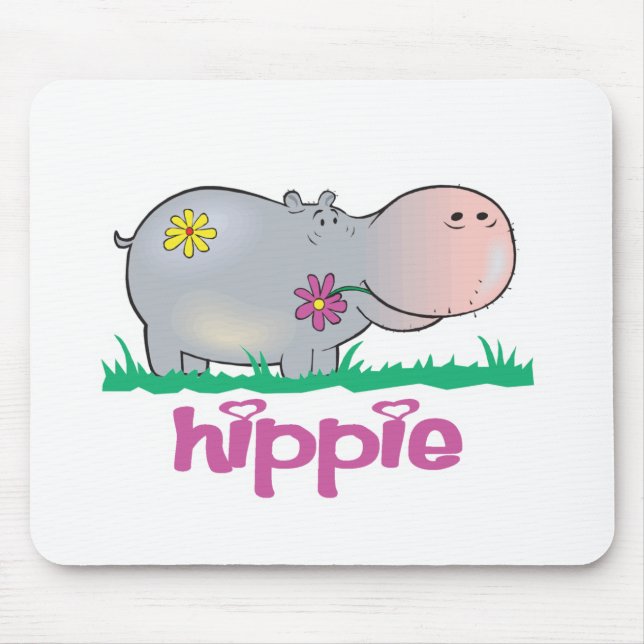 Mousepad hippie hipopótamo (Frente)