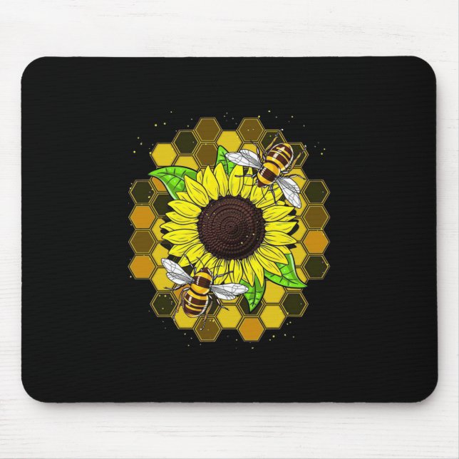 Mousepad Hippie Sunflower Bees (Frente)