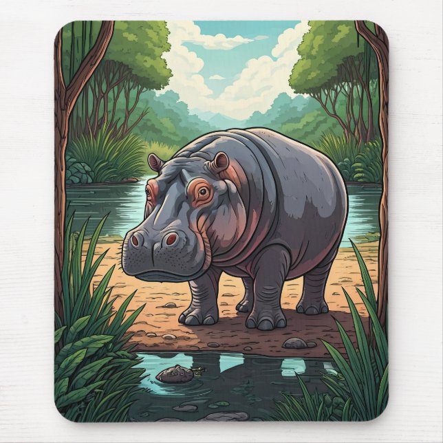 Mousepad Hippo by the Riverside (Frente)