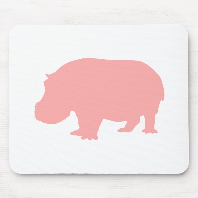 Mousepad Hippopotâmio Rosa (Frente)