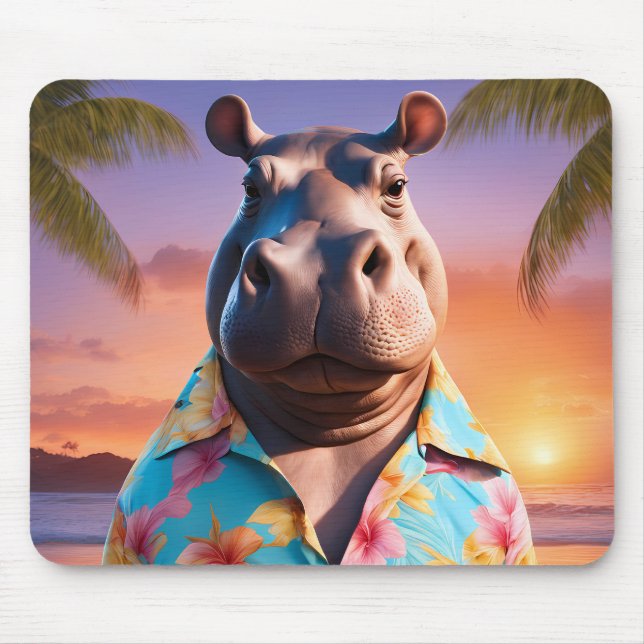 Mousepad Hippopotamus Holiday (Frente)