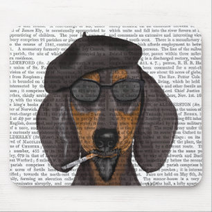 Mousepad Hipster Dachshund Black e Tan