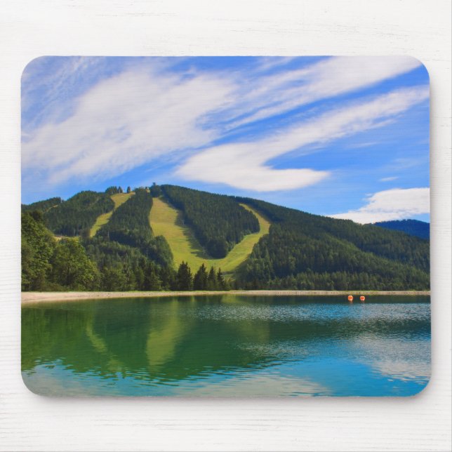 Mousepad Hirschenkogel no verão - reflexões da água (Frente)
