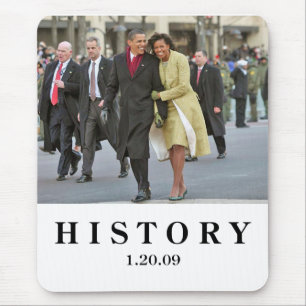 Mousepad HISTÓRIA: Barack e inauguração de Michelle Obama