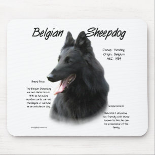 Mousepad História Belga De Cães-De-Ovelha; Tudo Sobre Cães-