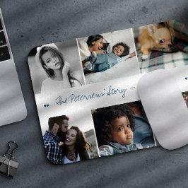 Mousepad História familiar 6 foto colagem texto personaliza