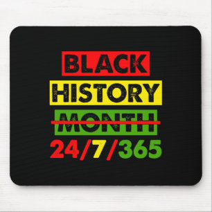 Mousepad História Negra 24 7 365 África Mapa Orgulho Afro W