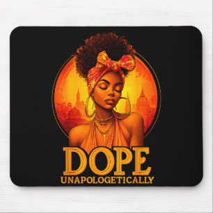 Mousepad História Negra sem Desculpas Afro Melanina Menina 