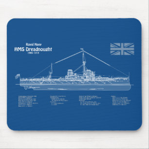 Mousepad HMS Dreadnled - Entregar ABD de Blueprint