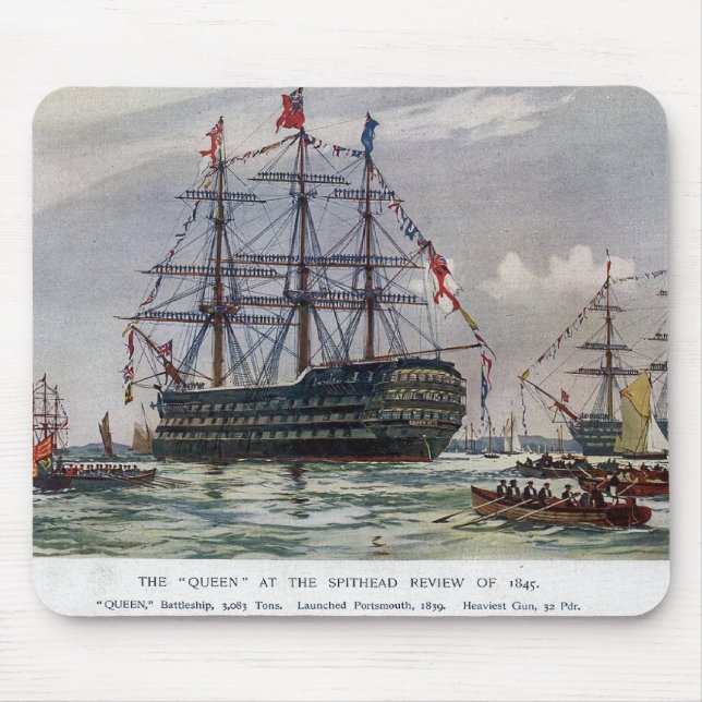Mousepad HMS Queen Battleship 1839 (Frente)