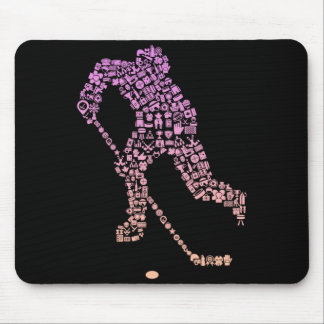 Mousepad Hockey Player Icon Hockey Player Gear _ Girls Ice