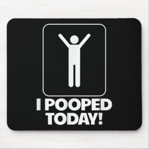 Mousepad Hoje Eu Popei Humor Engraçado De Banheiro Que Podi
