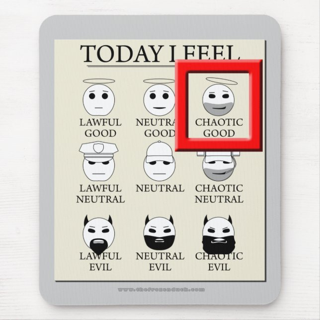 Mousepad Hoje eu sinto bom caótico (Frente)