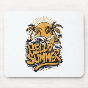 Mousepad Holiday Vibe Hello Summer Sunshine Beach Ocean Bea