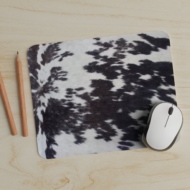 Mousepad Holstein Vaca Faux Couro Natural (Criador carregado)