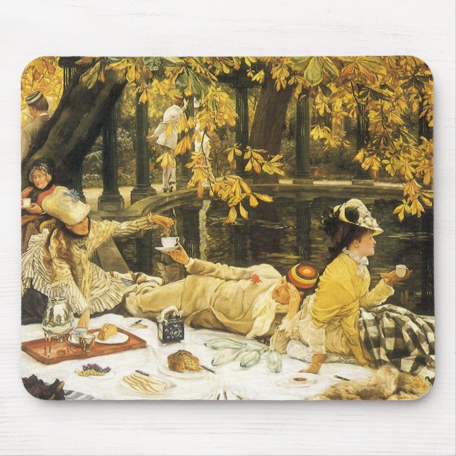 Mousepad Holyday, o piquenique de James Tissot, Arte Vitori (Frente)