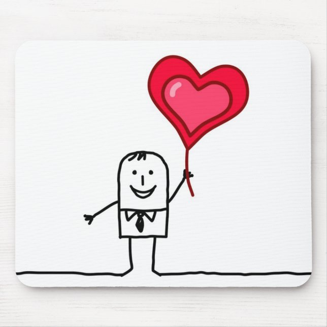 Mousepad Homem & coração (Frente)