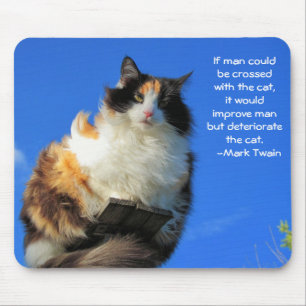 Mousepad Homem cruzado com gato? - Twain
