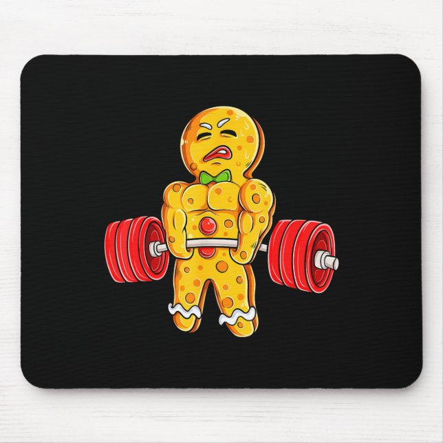 Mousepad Homem de Biscoito de Gengibre Ginásio Musculação L (Frente)