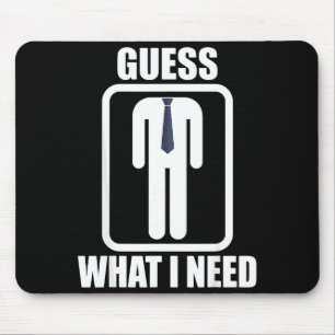 Mousepad Homem engraçado sem cabeça adivinhe o que eu preci