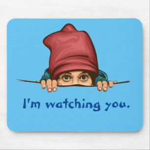 Mousepad Homem-Esquerda Espião-Espião de Olhos-de-Olho-de