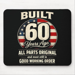 Mousepad Homem Mulher de 60 Anos de Idade Construído Há 60 
