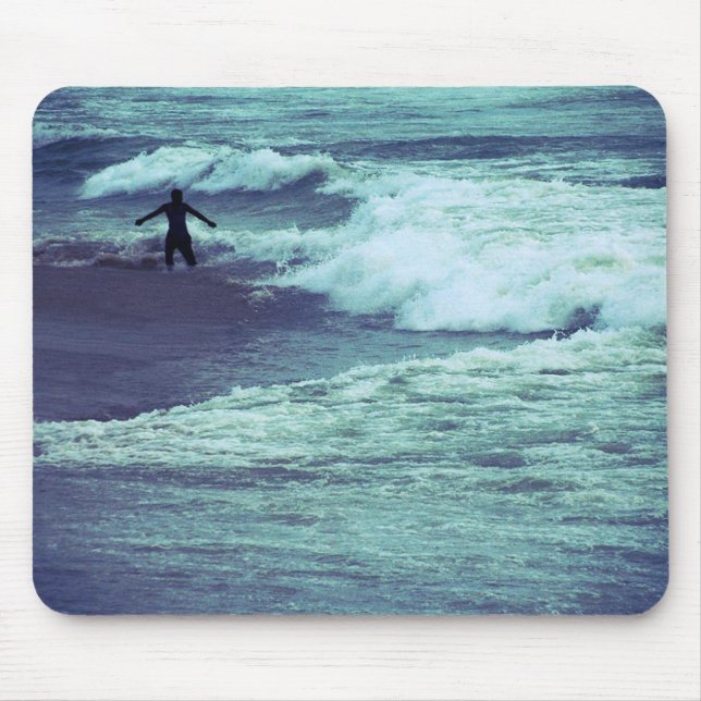 Mousepad Homem nas ondas do mar (Frente)