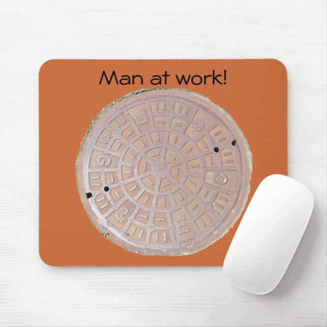 Mousepad - homem no trabalho (câmara de visita) (Com mouse)