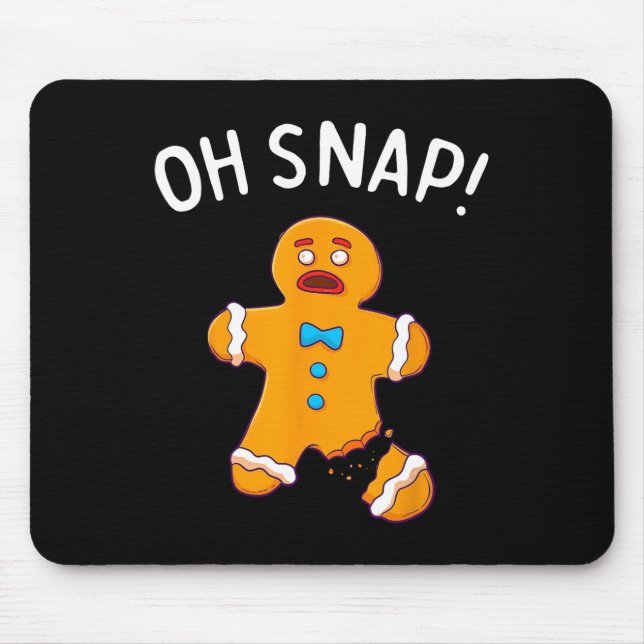 Mousepad Homem Oh Adulto Bolacha de Natal Curta Presente (Frente)