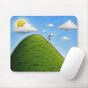 Mousepad Homem palito descendo ladeira